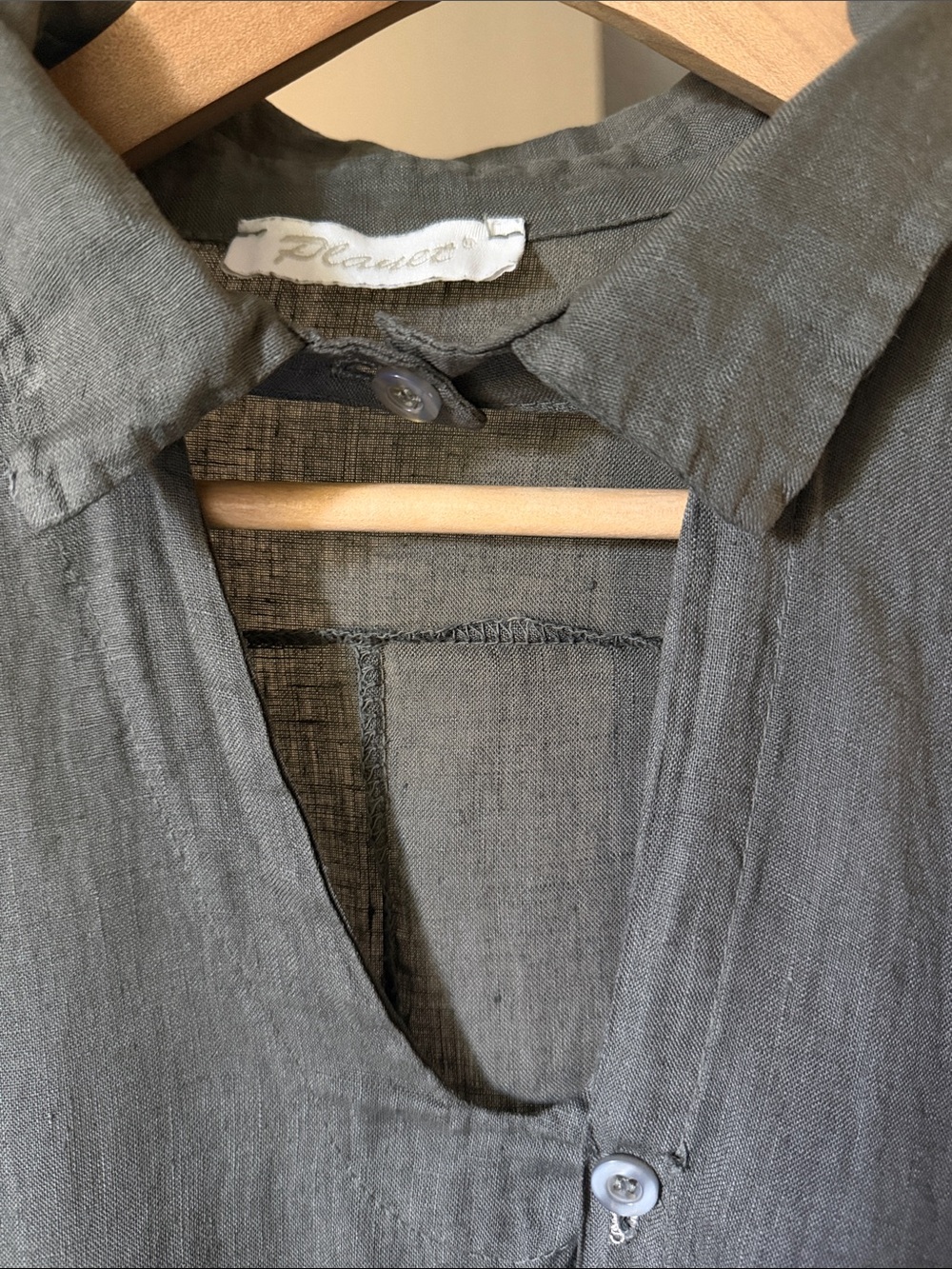 💯Linen Planet by Lauren G Women’s Asymmetrical Tunic Dress One Size - Picture 4 of 5